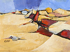 &ldquo;Abstract Dunes&rdquo; Oil 10"x14"