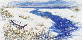 &ldquo;Winter Storm&rdquo; Acrylic 24"x48"