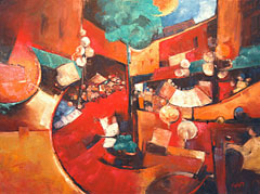 “Black & Red” Acrylic, 48x24